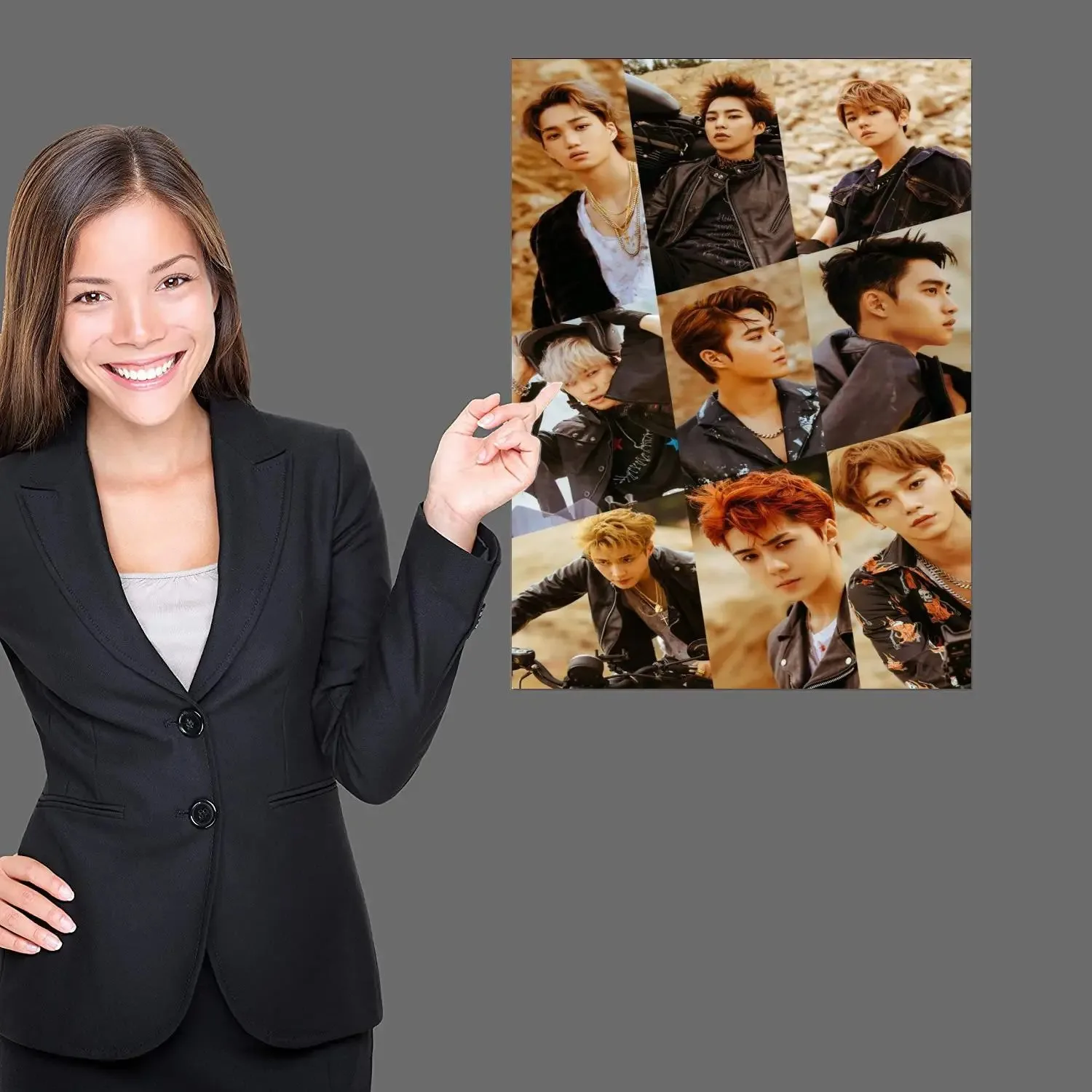 EXO Poster Painting  Wall Art Canvas Posters Personalized Gift Modern Family Bedroom Decoration Art Poster