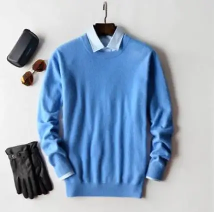 Maglione Pullover misto cotone Cashmere abbigliamento uomo 2024 autunno inverno Ropa Hombre maglione caldo Pull Homme maglioni lavorati a maglia