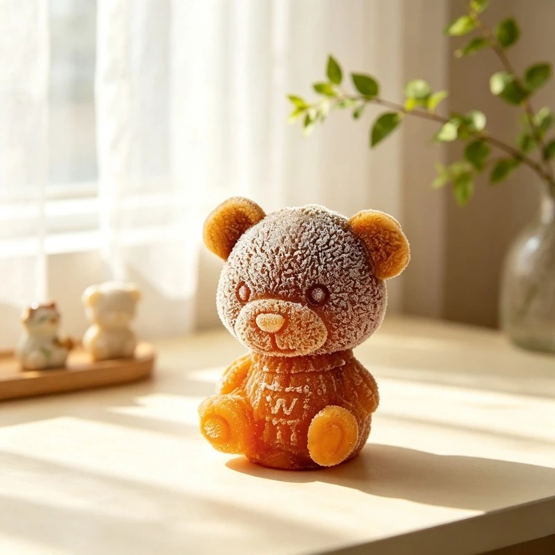 Resin silicone mold, sitting bear silicone mold, drop glue art decoration, DIY casting mold