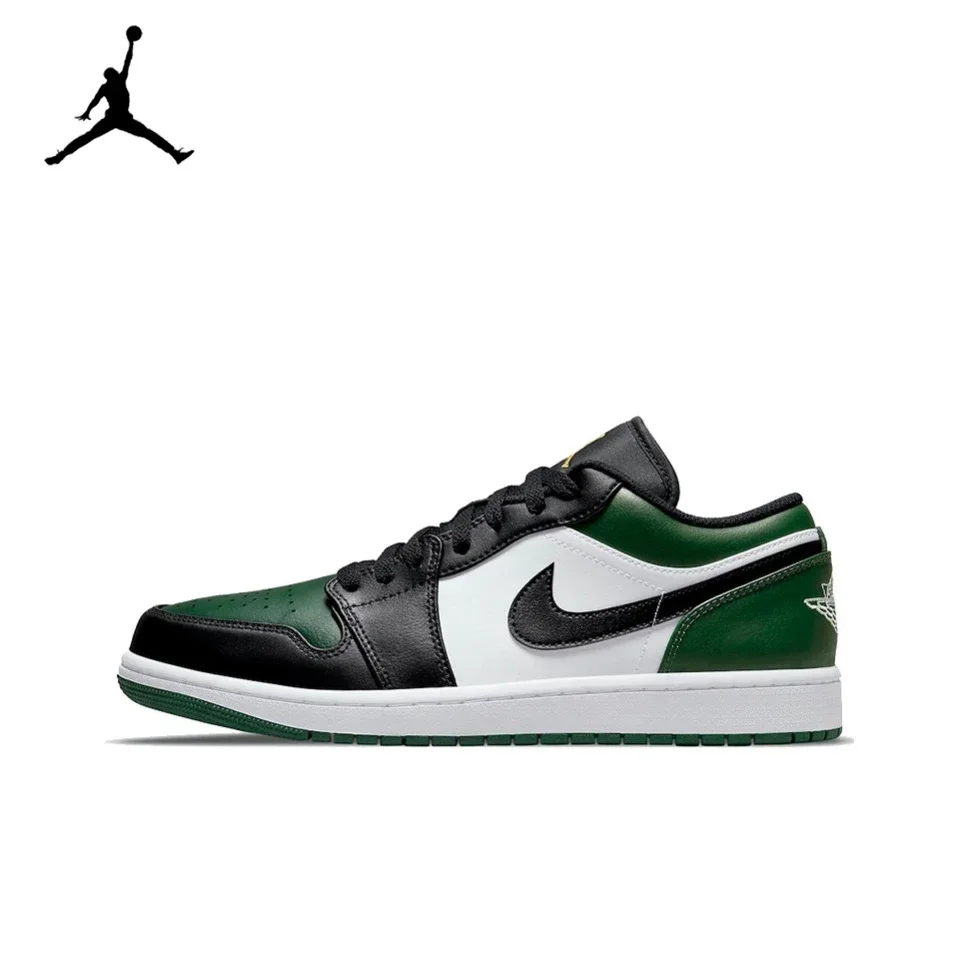 Oryginalne męskie buty do koszykówki Air Jordan 1 Low „Celtics” zielone czarne białe kolorowe retro klasyczne trampki do koszykówki 553558 -371