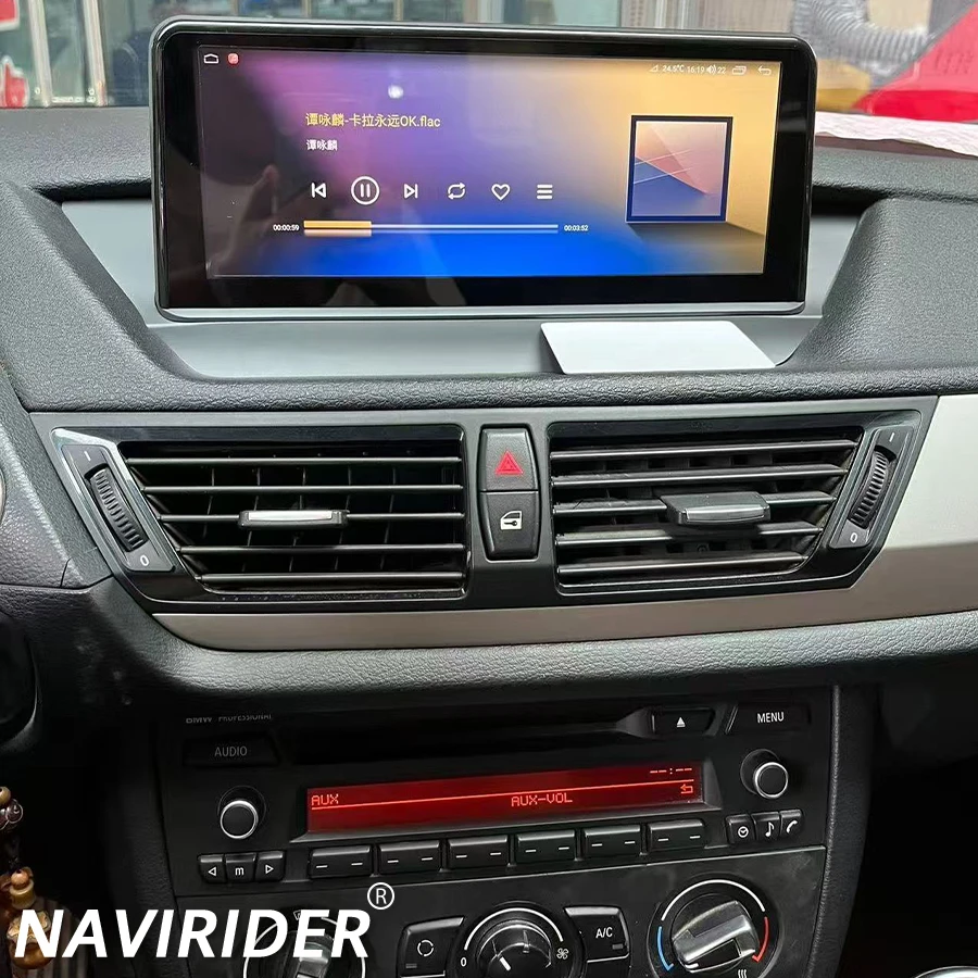 Processador qualcomm 668s dsp tela qled para bmw x1 e84 2010-2015 10.25 polegadas android 14 carplay unidade principal de reprodutor de vídeo multimídia
