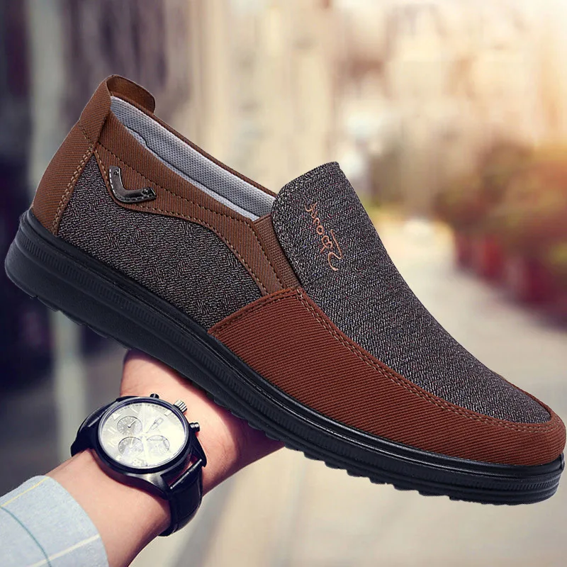 

2026 Breathable and Wear-resistant Low-top Shoes Casual Soft-soled Foot Shoes One-pedal Flat-soled Men's Shoes
