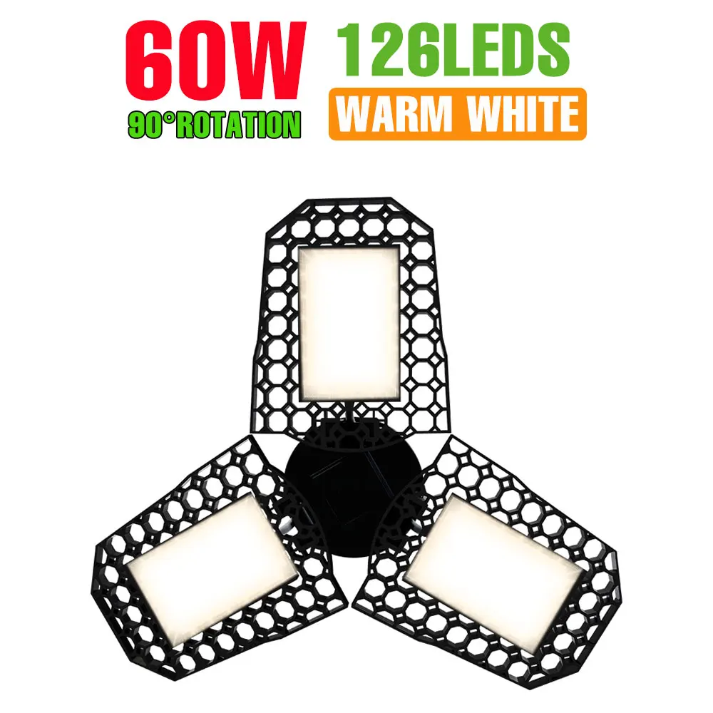 250W LED-lamp E27/E26 Lamp Garagelicht AC 220V Opvouwbaar Vervormbaar Hoogbouwlamp 110V Spotlight Thuis Magazijn Workshop Kelder