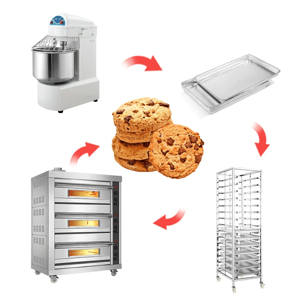 Fotografia 5: Conjunto Completo de Equipamentos para Pequenas Padarias, Máquinas Comerciais para Panificação e Equipamentos para Alimentos Ocidentais