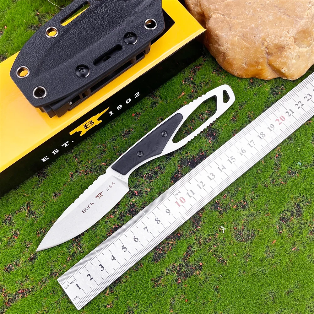 

NEW Fixed Blade Knife with Sheath, 440C Steel Blade, G10 Handle, Outdoor Camping Knife for Survival Hunting Cutting Tools