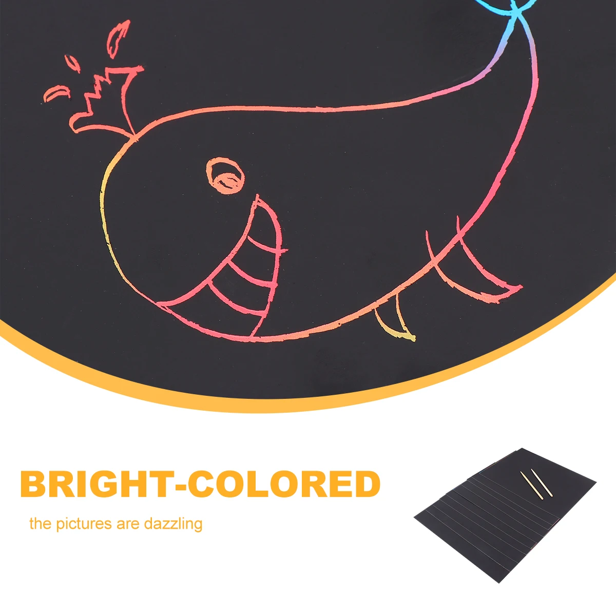 

2 Pack Scratch Papers for Friendly Drawing Off Notes Painting Picture Premium Material Fine Portable Kindergarten