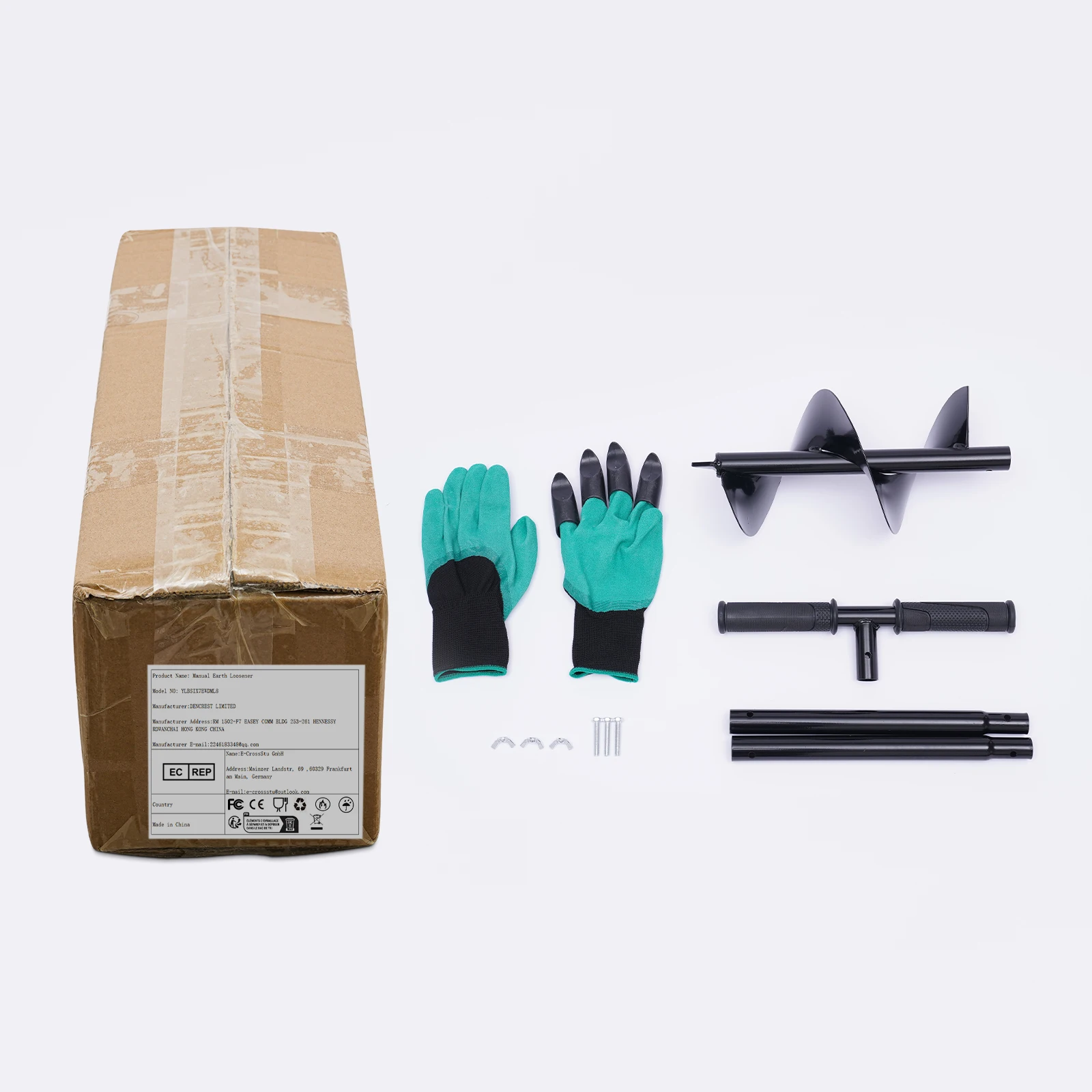 Barrena manual para tierra, valla, poste, taladro, excavadora de suelo, excavadora de agujeros, 6''