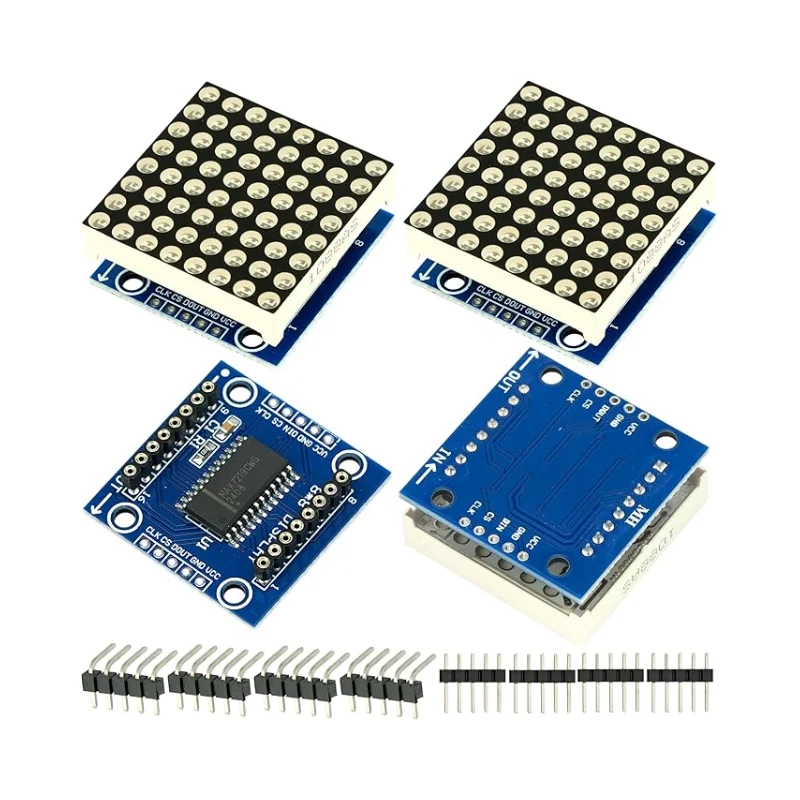 8x8 LED Matrix Module with MAX7219 Display - DIY Kit for Microcontroller - Controlled Projects