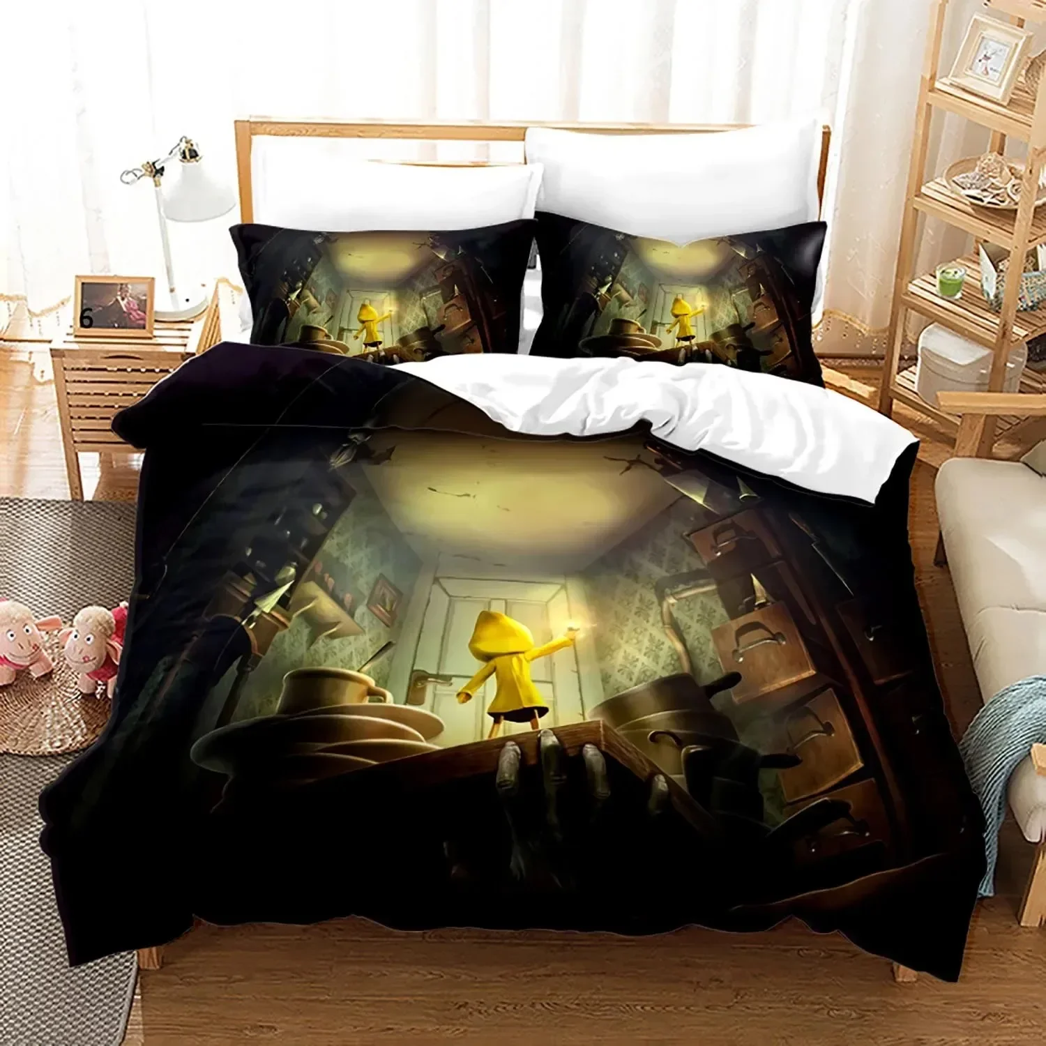 

3D Game Little Nightmares Bedding Set Single Twin Full Queen King Size Little Nightmares Bed Set Adult Kid Bedroom Duvet cover