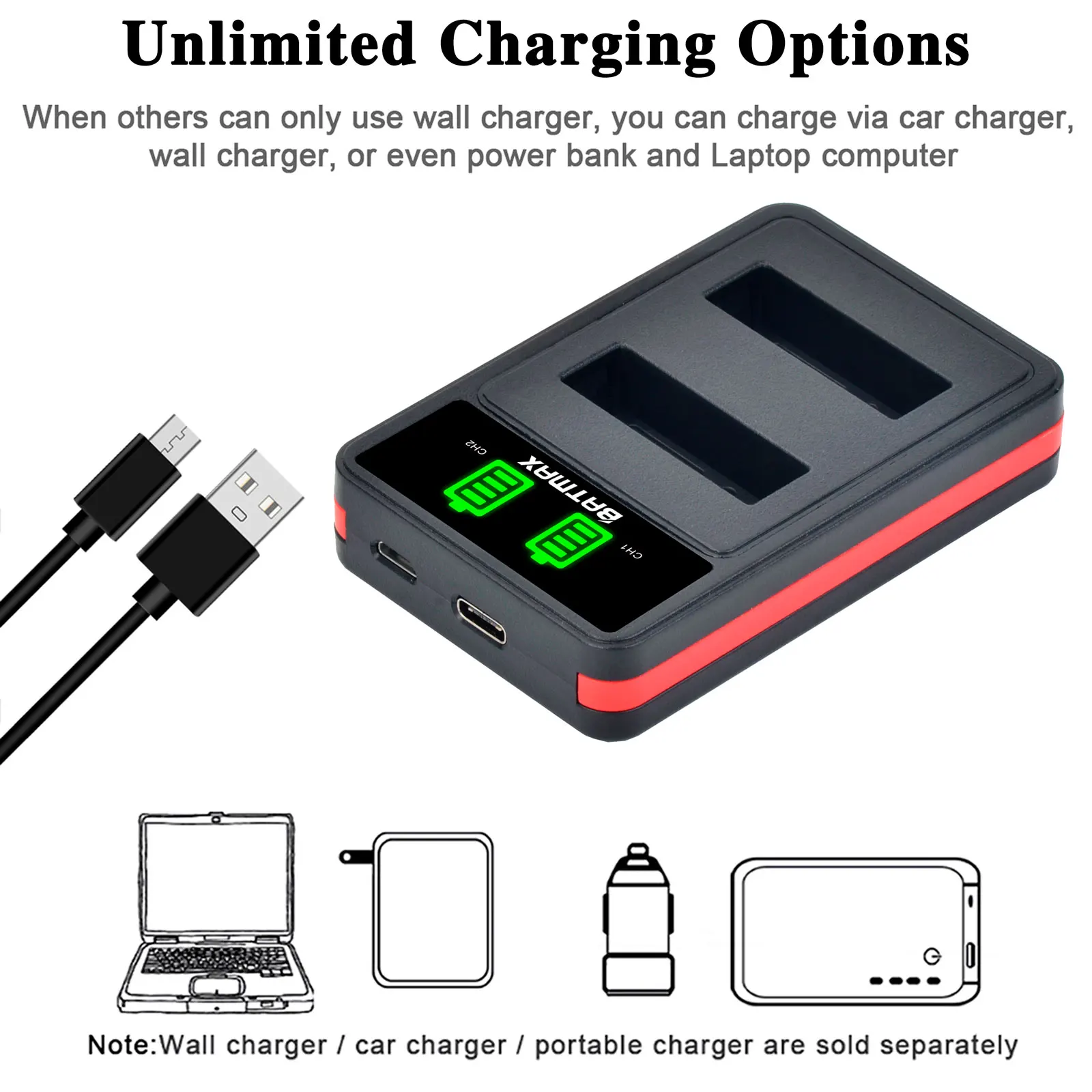 LED Dual USB EN EL23 Battery Charger for Nikon COOLPIX P900 P610s P610 P600 S810cP900 P610s P610 P600 S810cB700 P900s Cameras