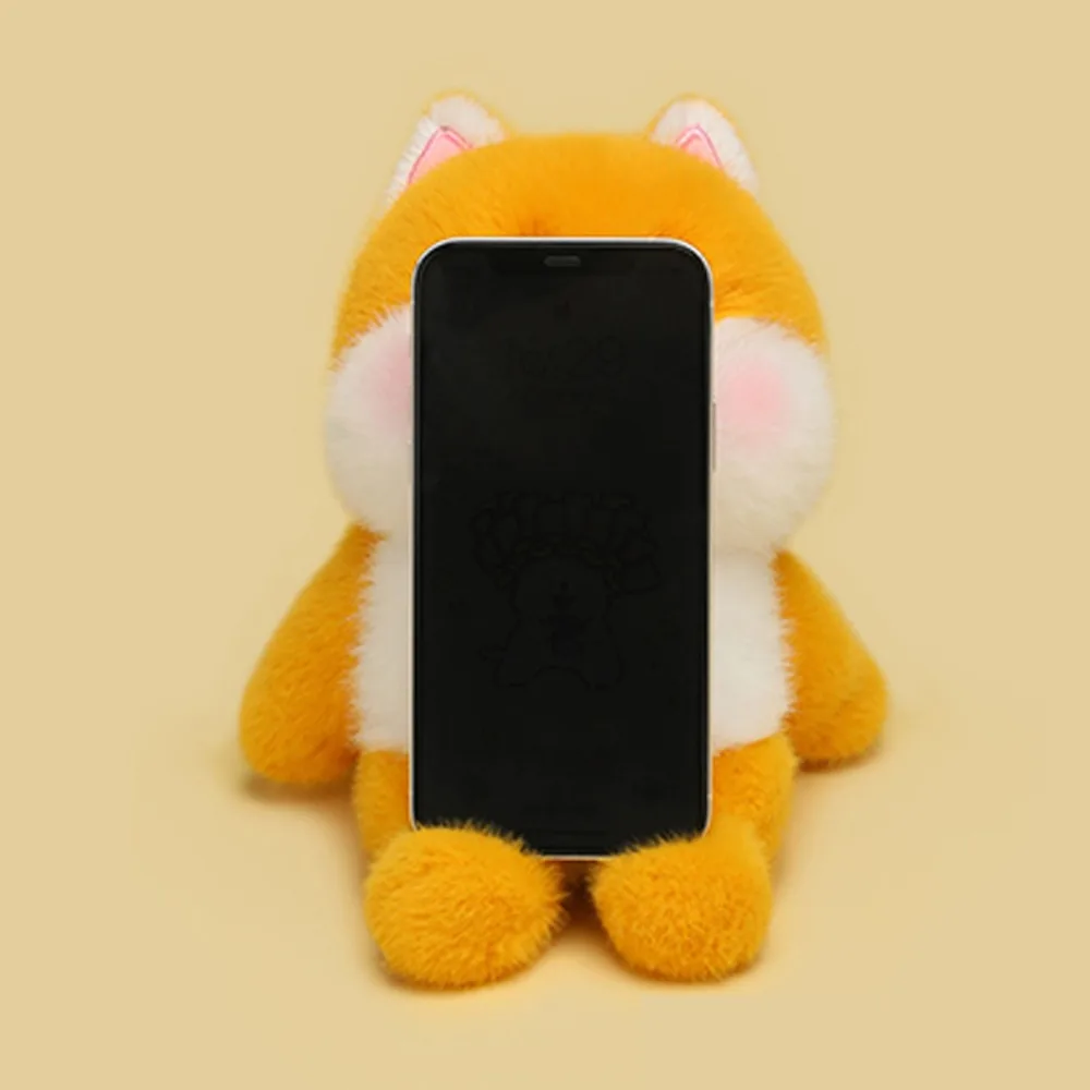 Supporto per telefono Panda Peluche Coniglio bianco Cane Elefante Bambola di peluche Morbido animale domestico Peluche Bambola per bambini Compleanno Natale