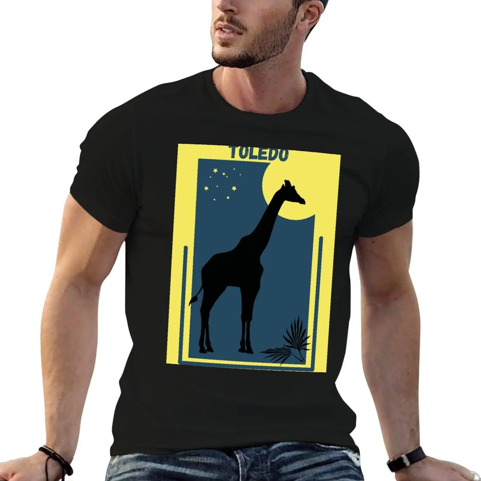 

Toledo in Ohio, Соединенные Штаты - Zoo Destination, винтажная стильная футболка с геометрическим современным плакатом, незаменимая футболка, футболка