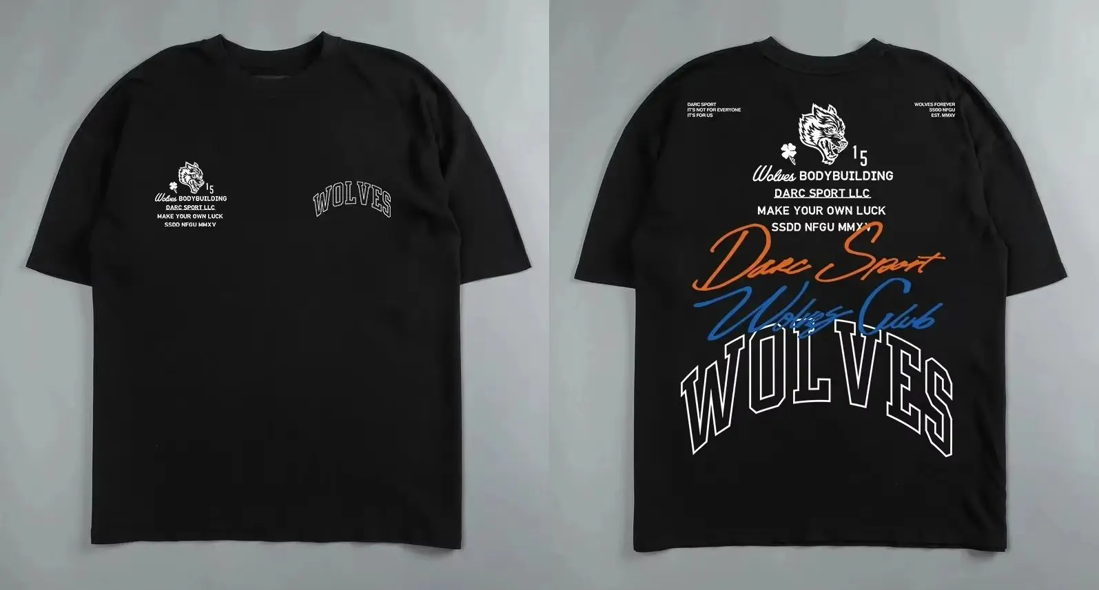 

Футболка Darc Sports Wolf, мужская и женская одежда большого размера для фитнеса и спортзала, футболка с короткими рукавами и графикой Fugees Darc Sports
