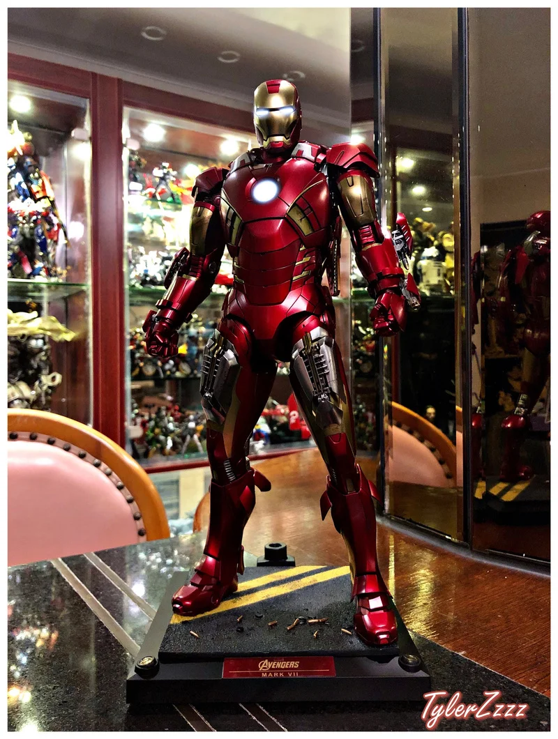 

Original Hot Toys 1/6 MMS500-D27 Marvel Avengers Alloy Iron Man Mk7 1/6 Anime Action Figure Collection Model Toys Gifts