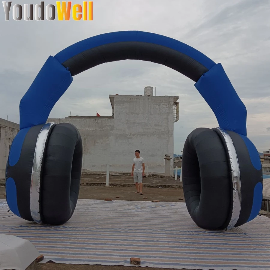 

Audio store promotional tools Promotion Inflatable Headset Model Large Inflatable Headphones for musical Festival Decoration