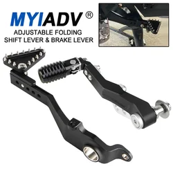 Motorcycle Folding Shifter Shift Pedal Lever & Rear Foot Brake Pedal Lever For BMW R1200GS 2013-2022 R1250GS 2018-2022 Adventure