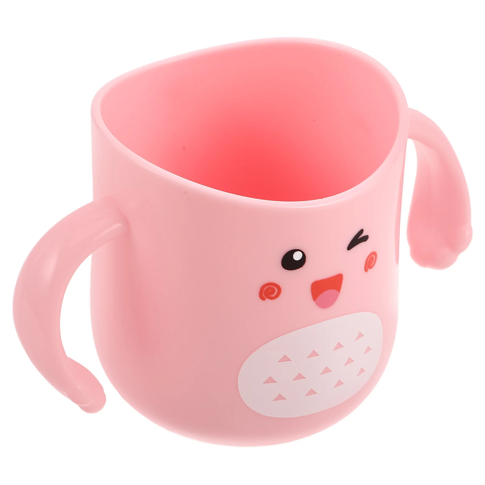 

Adorable Dinosaur Toothbrush Cup Double Handle Bathroom Tumbler Unbreakable Plastic Drinking Cup for Cute Cartoon