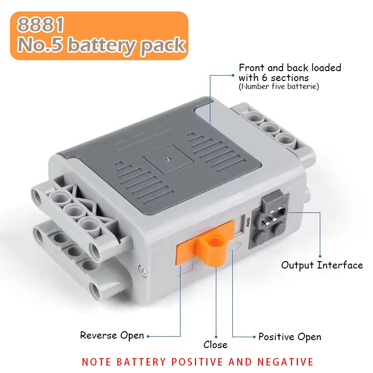 MOC Technical Power Functions Motor M L 8883 con Control Remoto IR y Control de Velocidad, Grupo de Potencia Compatible con Legoeds