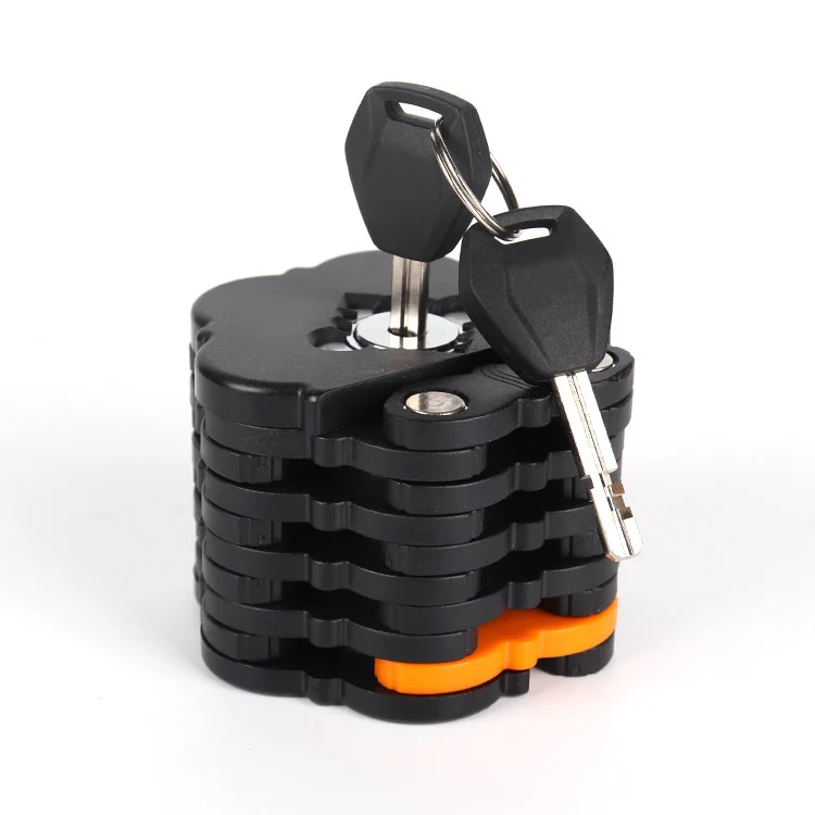

Bicycle Folding Lock Portable Alloy Steel Anti-theft Safety Lock Motorcycle E-bike Lock MTB Road Bike Accessories