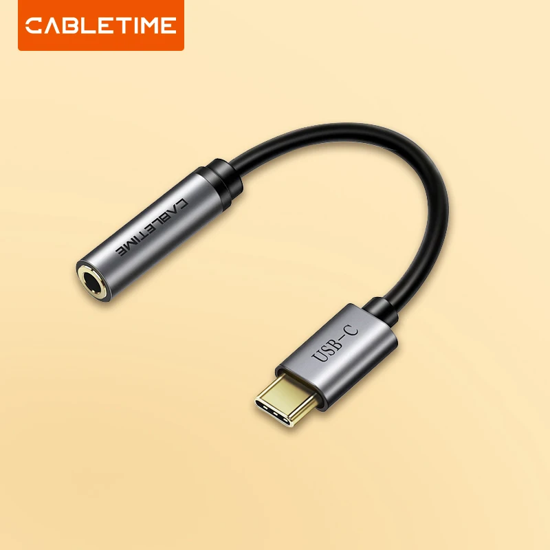 CABLETIME Loại C Adapter Tai Nghe USB C Sang AUX 3.5Mm Tai Nghe Adapter Cáp Âm Thanh Cho Huawei V30 Giao Phối 20 p30 Pro Xiaomi C019