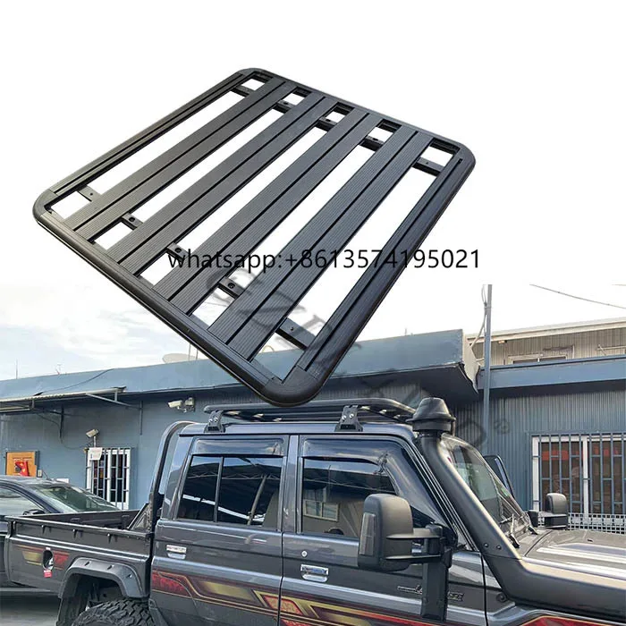 

Pickup Universal Platform Roof Rack for Land Cruiser 75 79 Trucks Off Road Accessories Aluminum Flat Rack