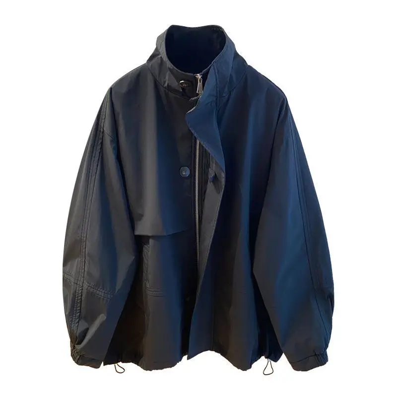 

Loose Men's Autumn Winter Coat 300 Pou Korean Sle Warmth High Sensation Windbreaker Jaet Youth Daily Polyester Fiber