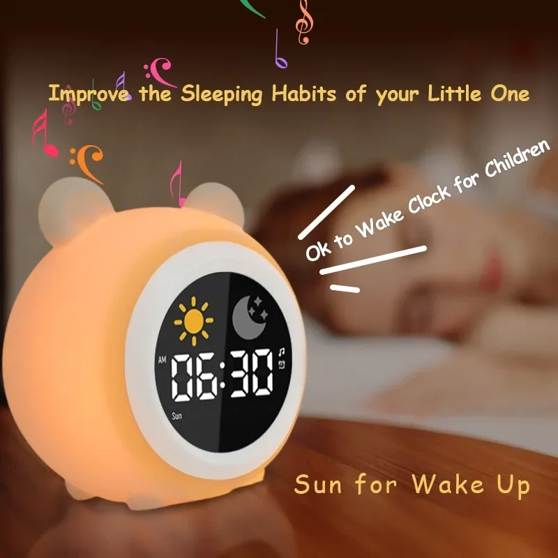 new sleep stereo funny children's alarm clock sheep children's sleep  alarm clock with night light