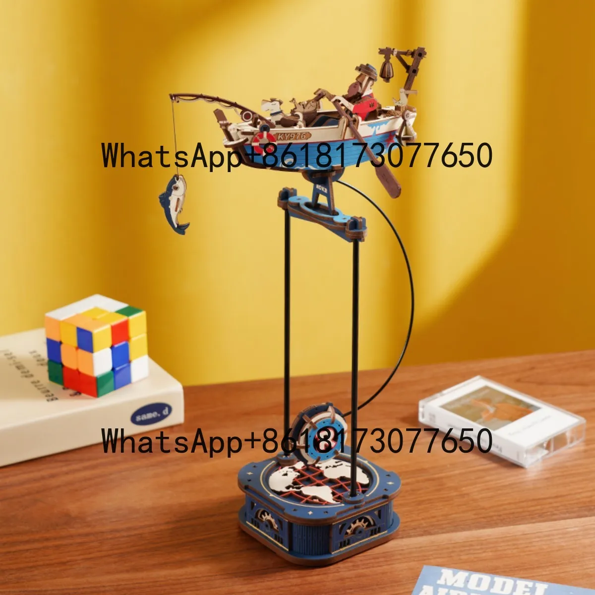 Seahorse Sailboat Wooden Assembly Model Toy Three-dimensional Puzzle Smooth Sailing Creative Ornament