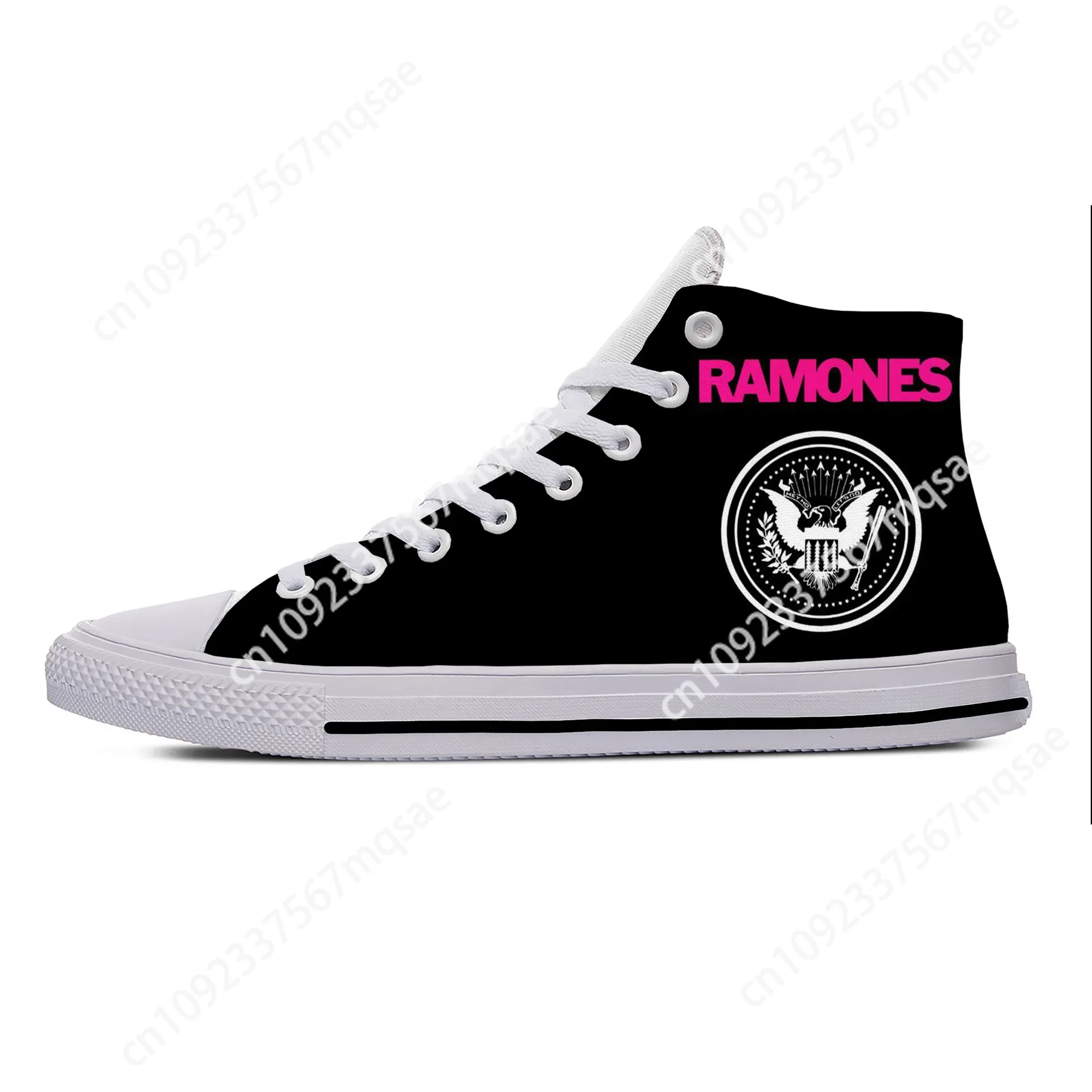 Ramone Seal Eagle Punk Rock Band Fashion Funny Casual Cloth Shoes High Top Lightweight Breathable Custom Men Women Sneakers