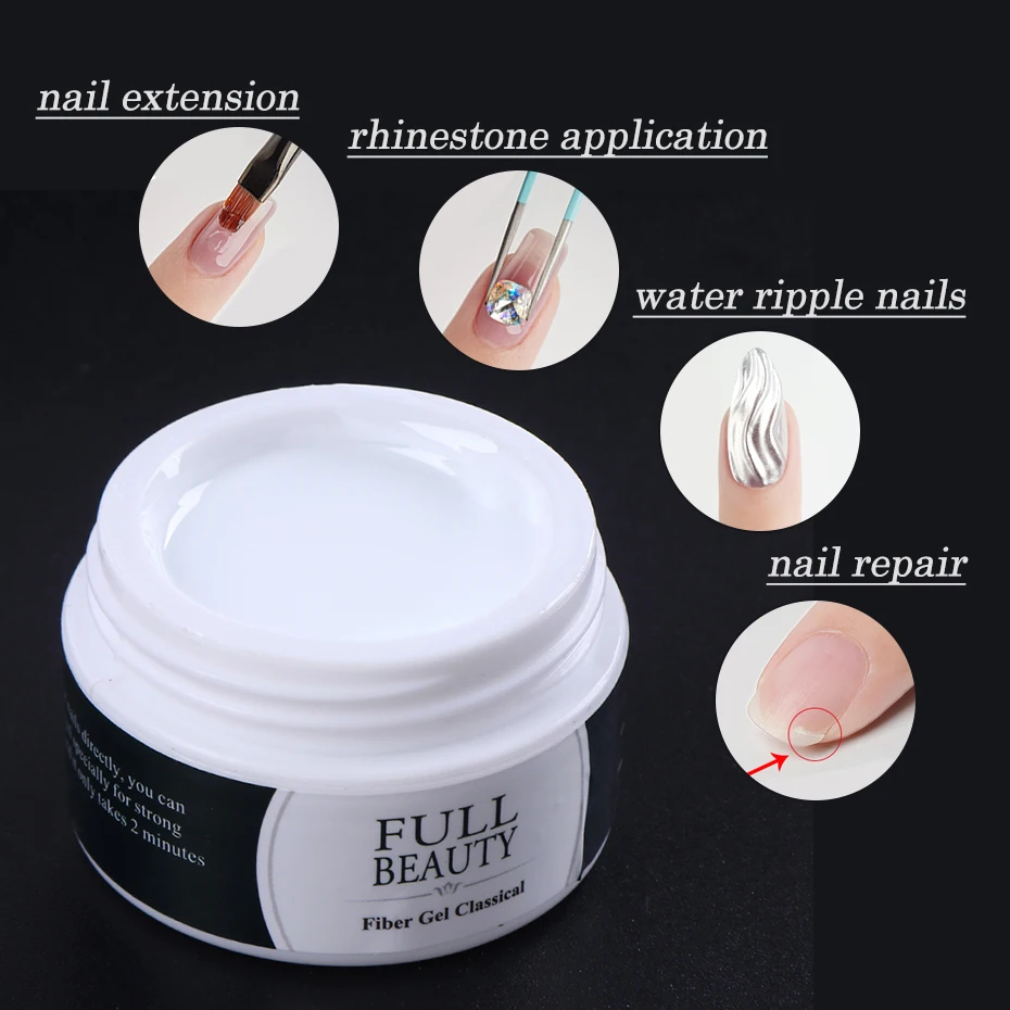 1Set Nagel Verlängerung Gel Pinsel Tipps Formen Fiberglas Kits Klar Nude Polnischen Schnell Gebäude Poly UV Gel DIY Nagel kunst Werkzeuge LY1800