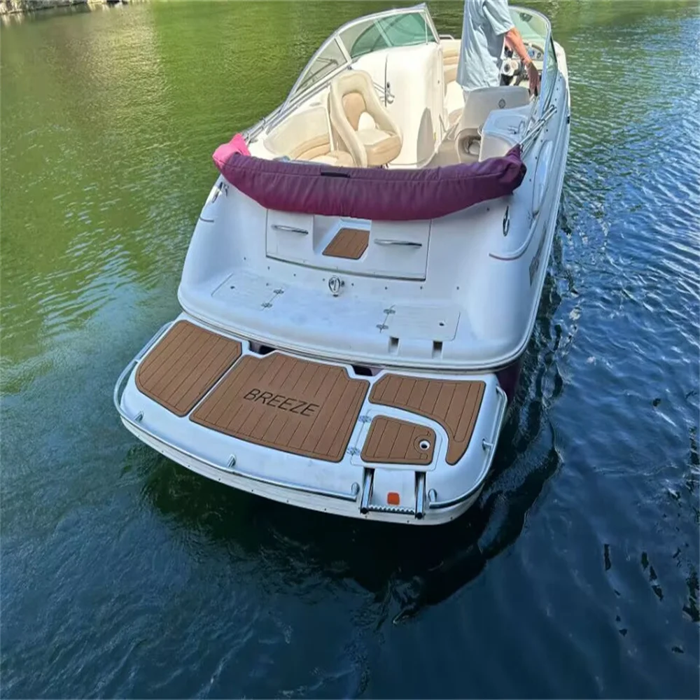 2004 Bryant 234 Swim Platform Cockpit Mat Boat EVA Foam Faux Teak Deck Floor Pad Seadek MarineMat Gatorstep Style Self Adhesive