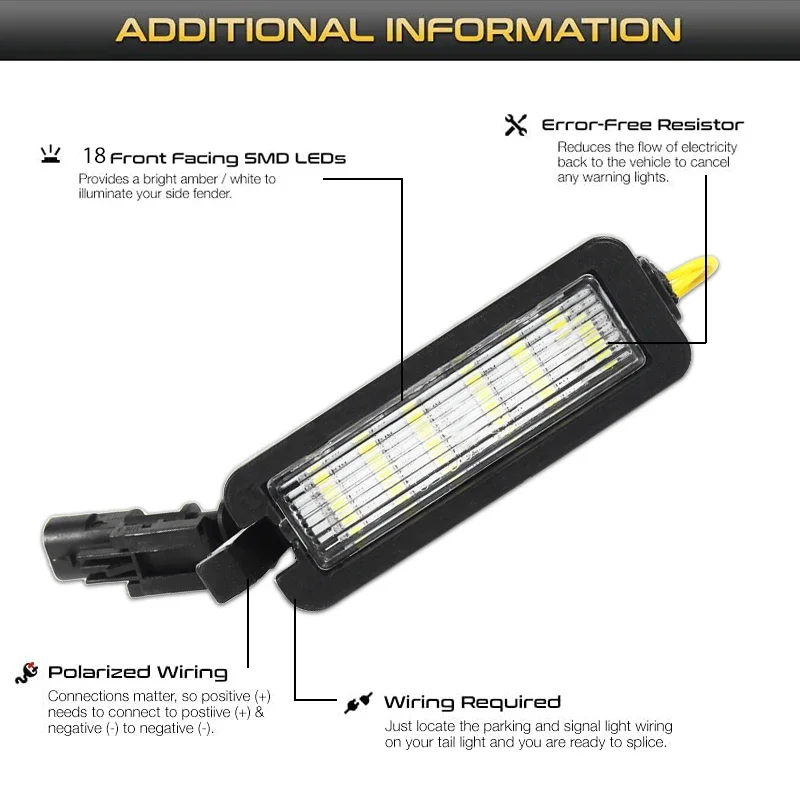 For Dodge Charger Challenger 2015 2016 2017 2018 2019 2020 2021 2022 For 2017-up Jeep Compass LED License Plate Tag Light Lamp