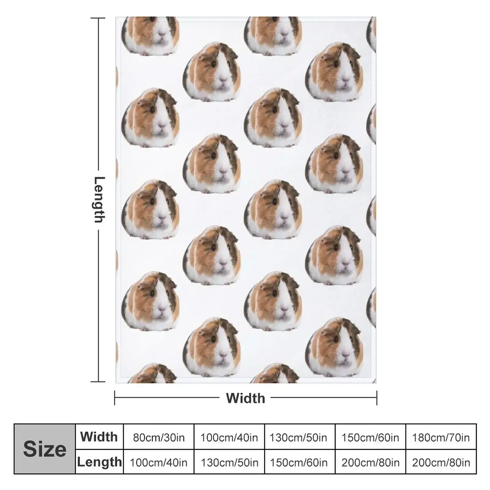 Cute Guinea Pig Throw Blanket Moving Shaggy Blankets