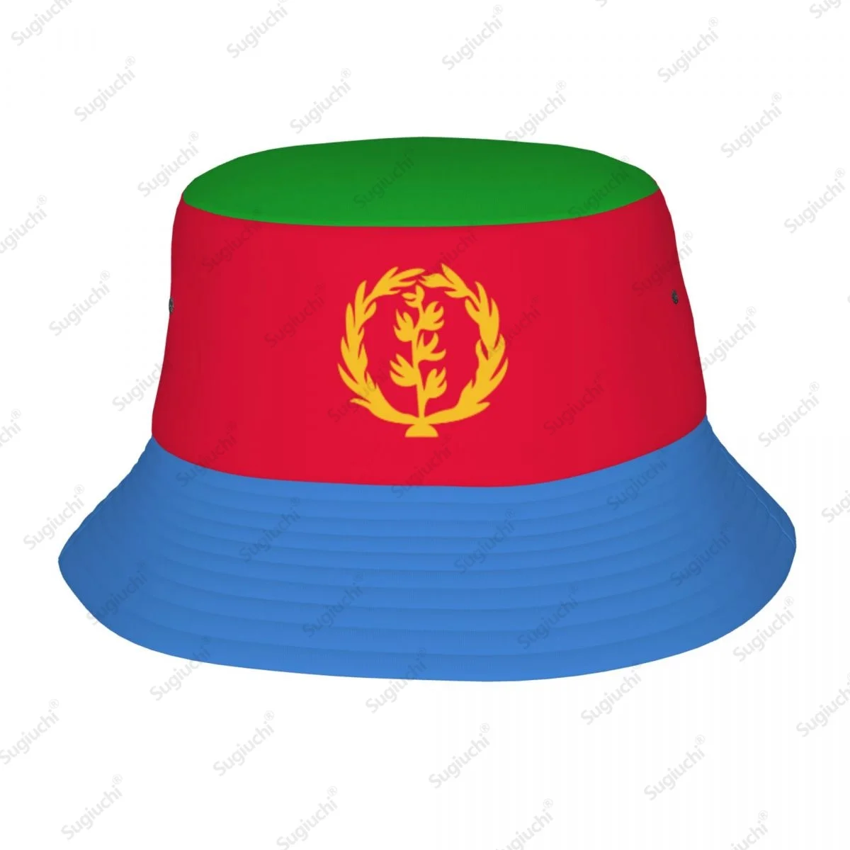 

2025 Eritrea 3D Flag Men Women Bucket Hat Outdoor Sun Protection Cap Breathable Mesh For Fisherman Camping Hiking