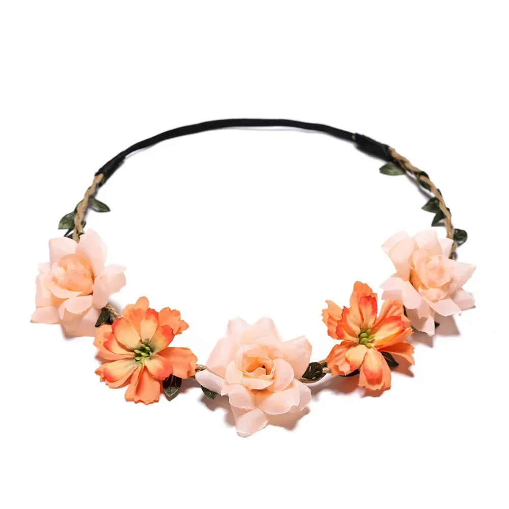 Fashion Women Floral Garlands Headband Bride Wedding Hair Accessories Headbands Flower Crown Girl Headdress Girls Hair Bands