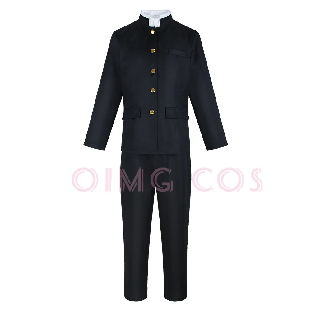 Yoshida Hirofumi Cosplay Costume Chainsaw Man Outfits Blue Suit Shirt Tie Short  Neck Ring Men Anime Uniform Halloween