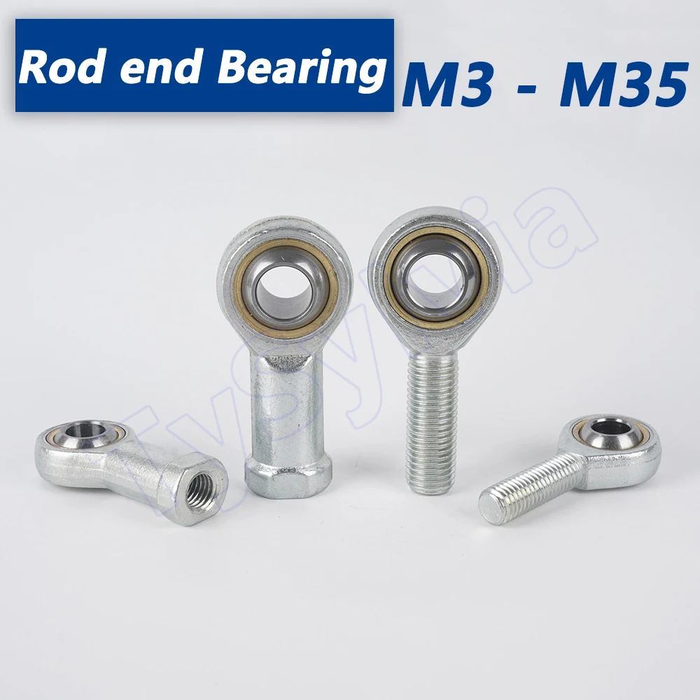 1PCS M3 - M35 Rod End Bearing Male/Female SA SI T/K Ball Joint Left or Right Metric Threaded Fish Eye Bearing