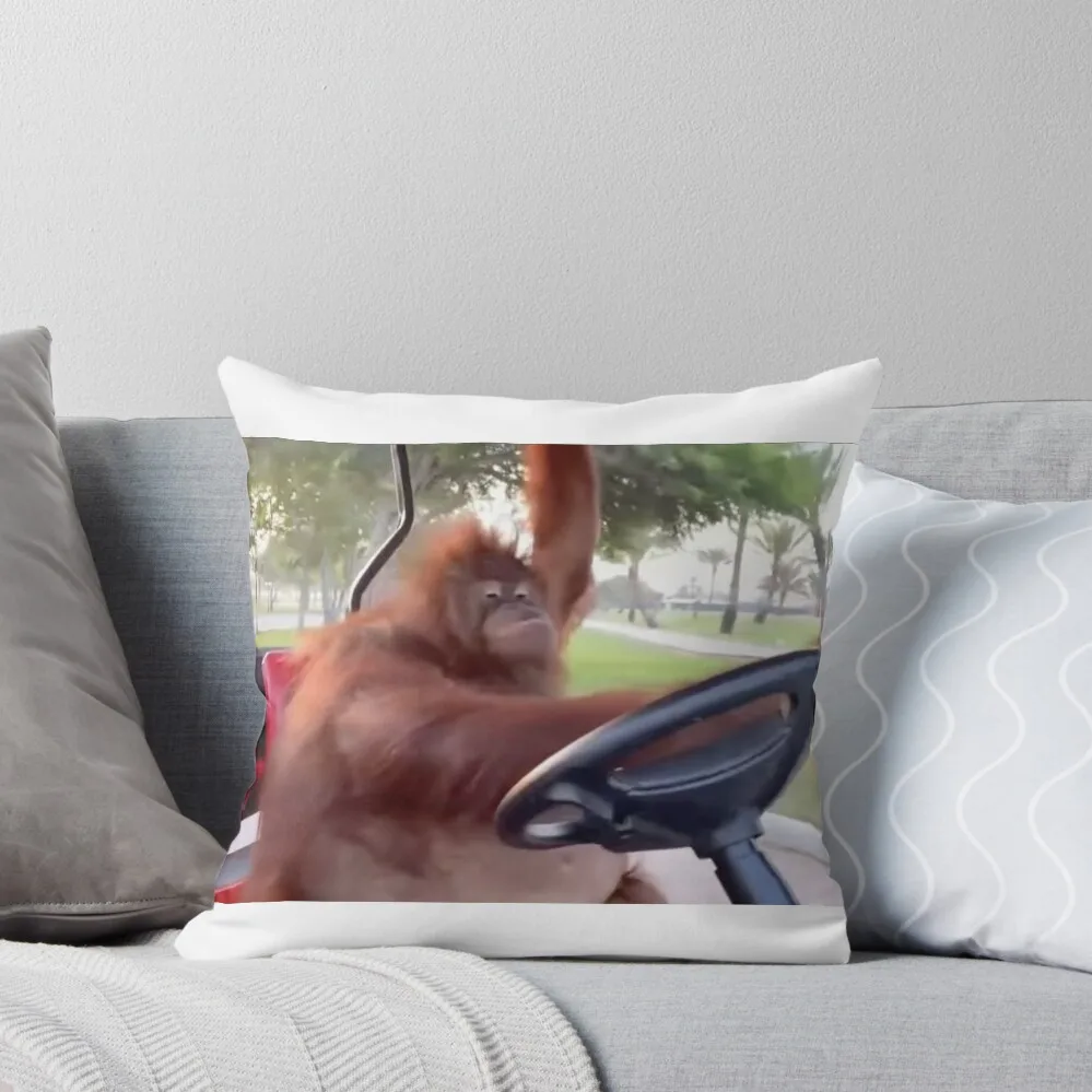 

Orangutan Driving Golf Cart Throw Pillow Sofa Cushion Cover Covers For Sofas Luxury Pillow Cover Cushions Cover pillow