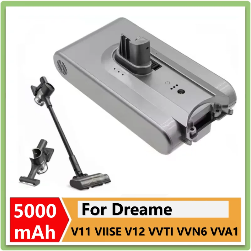 Для Dreame ручной беспроводной пылесос 5000 мАч V11 V11SE V12 VVT1 VVN6 VVA1 беспроводной пылесос замена аккумулятора