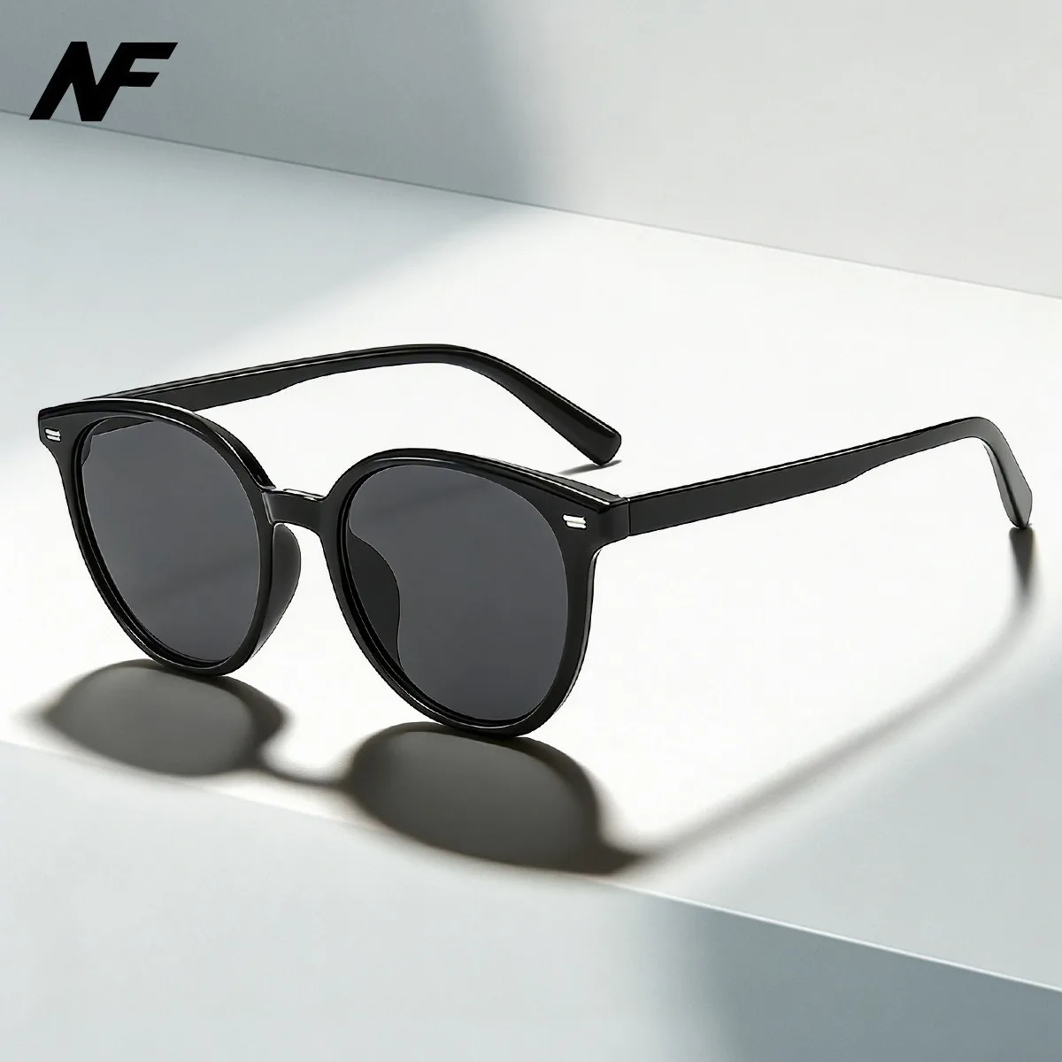 

black round sunglasses uv400 protection lightweight trendy fashion glasses for daily use