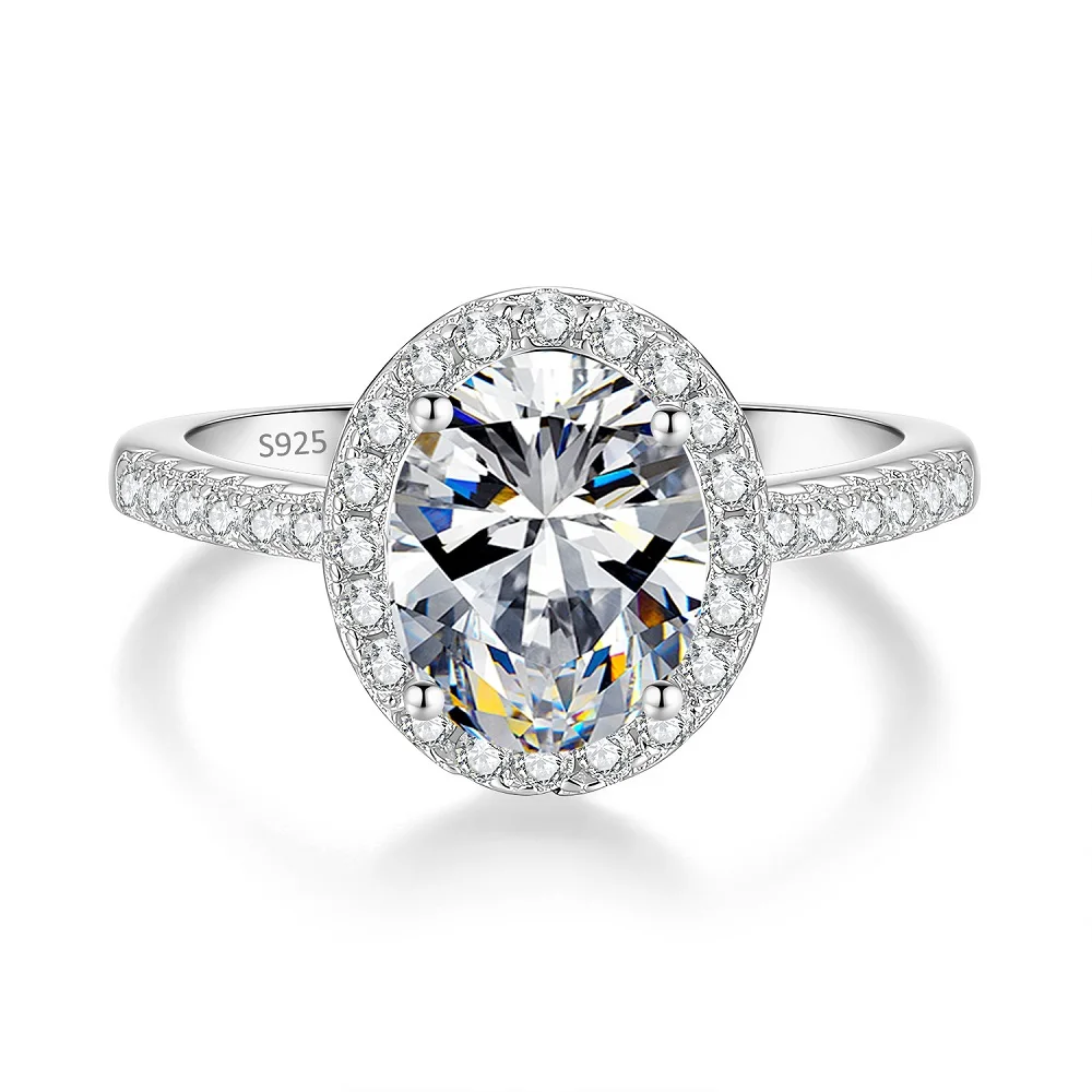 

Luxury 2 Carat Sparkling Moissanite Women Wedding Ring-925 Sterling Silver Engagement Anniversary Jewelry Gift-Size 5~9
