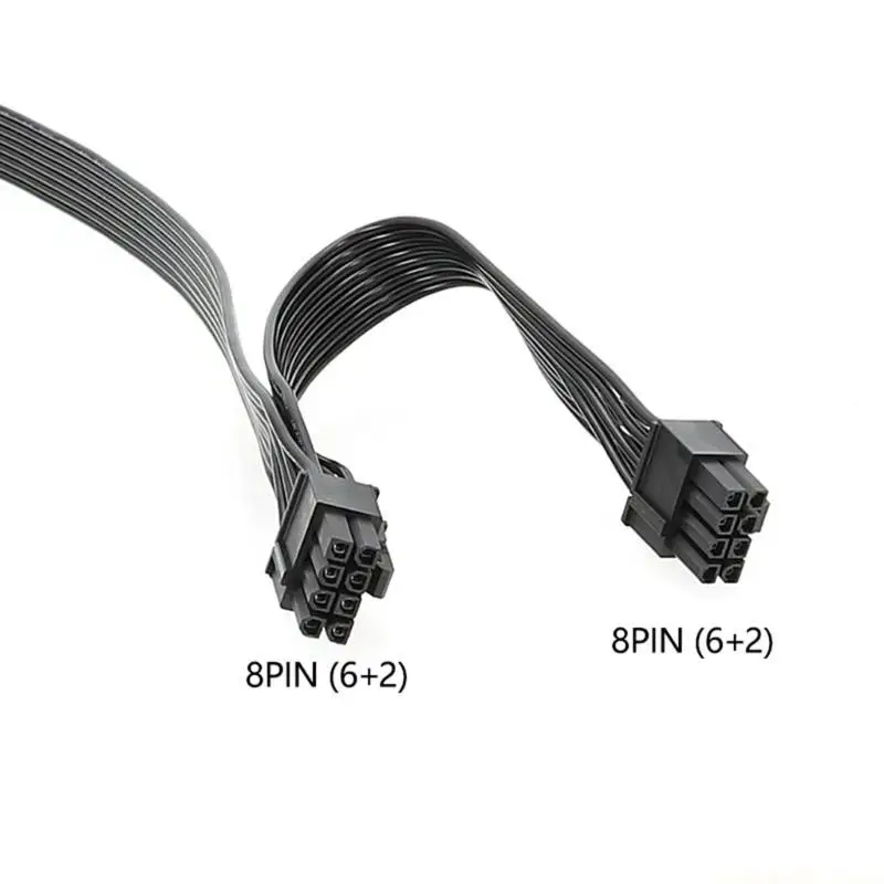 GPU PCIe 6Pin Male to 2X 8Pin (6+2P) Male PCIExpress Graphics Card Power Adapter 6P PCIE Extension Cable for V700 V1000