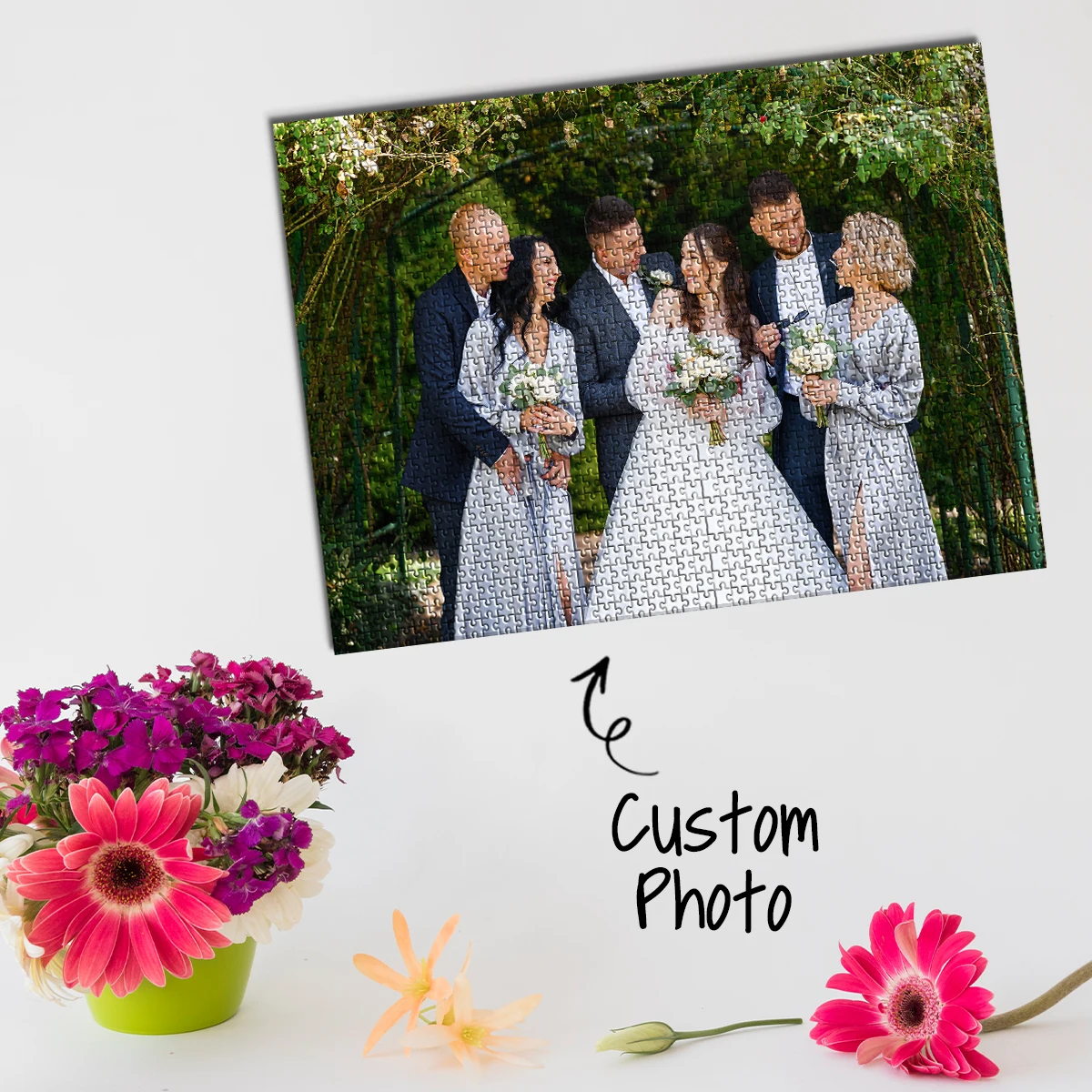 35/150/300/500/1000 قطعة صورة مخصصة شخصية الضغط الألغاز بازل قطع للأطفال لعبة الهدايا التذكارية