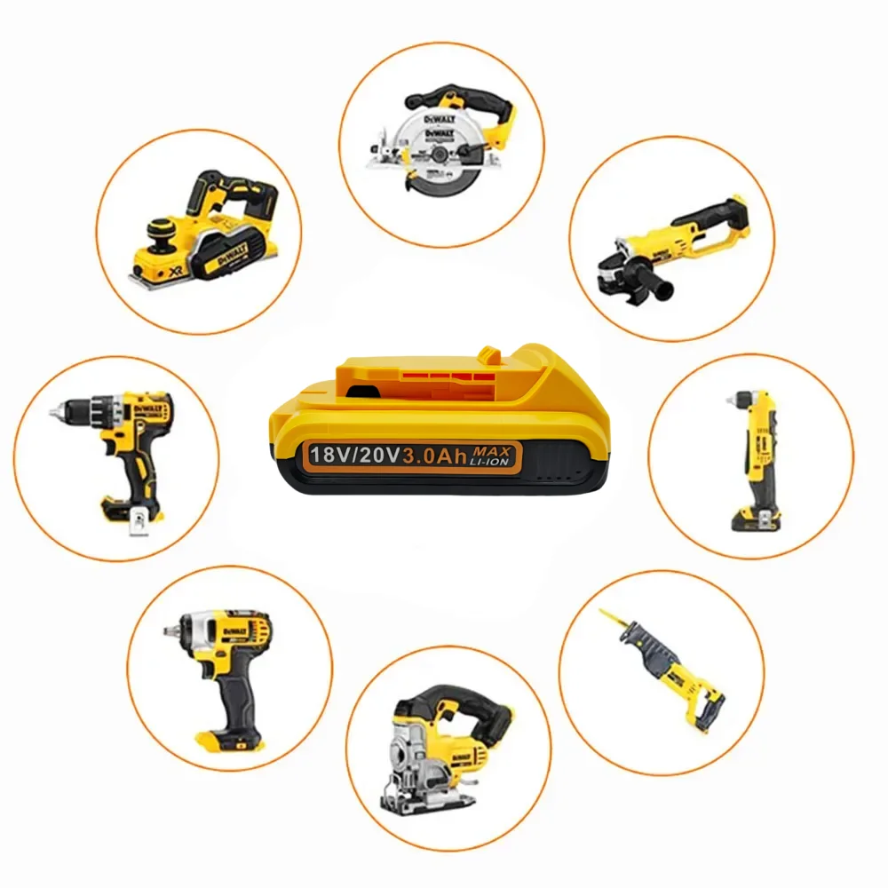 18V/20V lithium-ion battery 20V 3Ah DCB203 is suitable for Dewei to replace DCB206, DCB205, DCB204, DCB200 electric tool battery