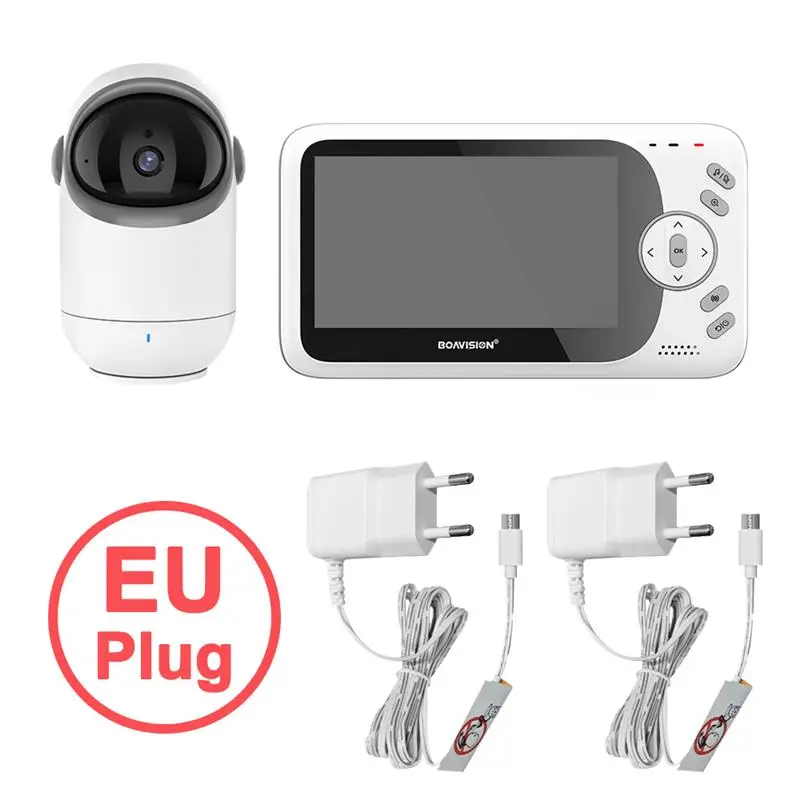 2025 4.3 Inch Video Baby Monitor With Pan Tilt Camera 2.4G Wireless Two Way Audio Night Vision Security Camera Babysitter VB801