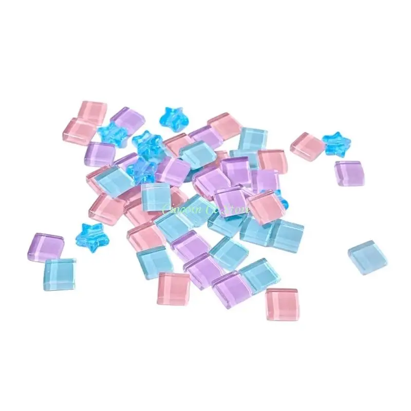 X90F Small Tiles Decorative Ceramic Tile Glass DIY Ceramic Glass Craft Supplies for Home Garden Decoration