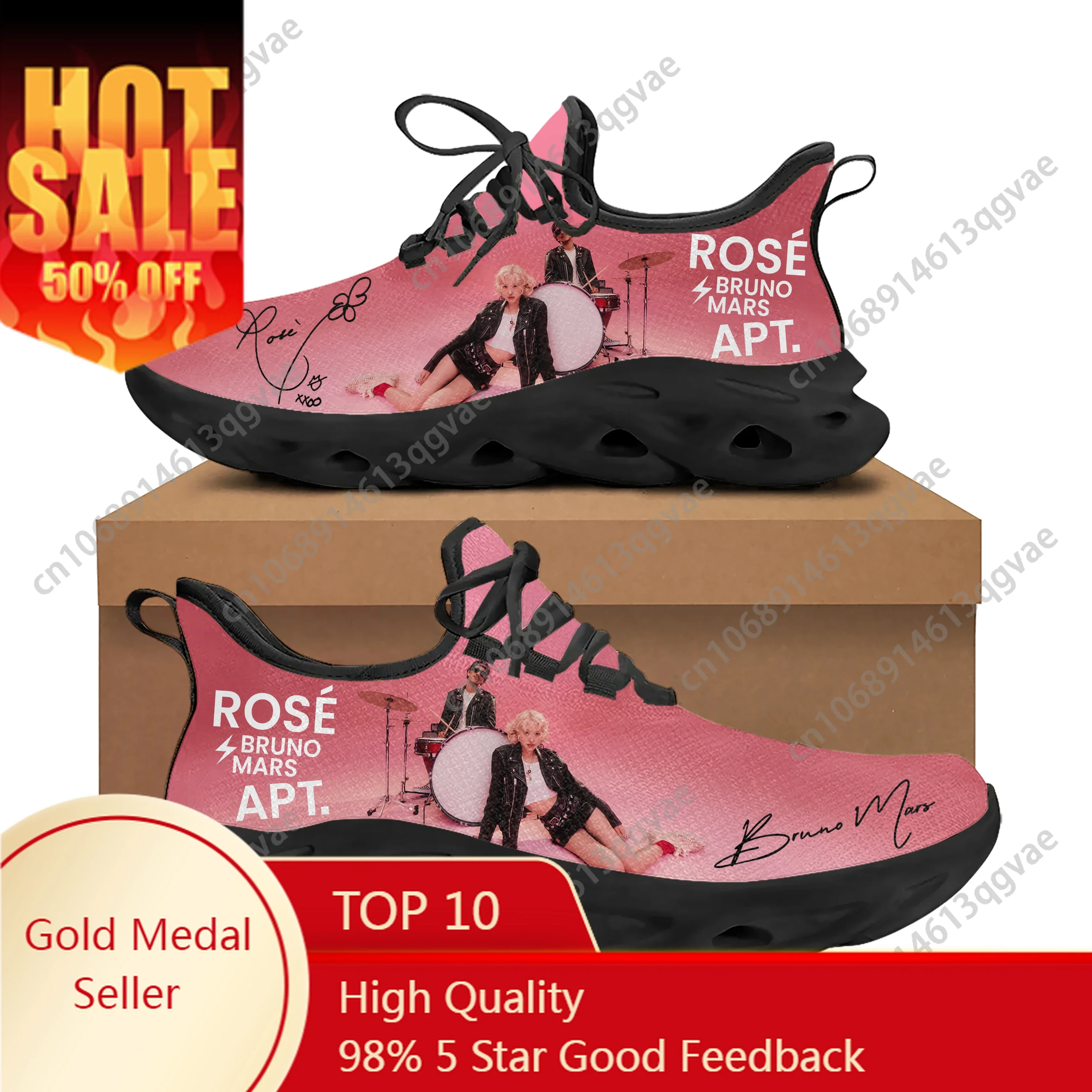 Pink Rose A-A-PT Bruno Mars 아파트 Flats Sneakers Womens Sports Run Shoes High Quality Sneaker Lace Up Mesh Footwear Custom Shoe