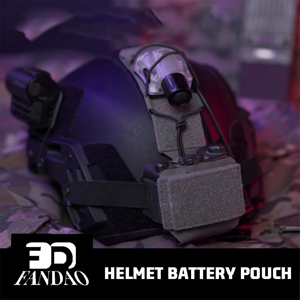 Tactical Helmet Battery Pouch Counterweight Pouches Paintball Helmet Battery Storage Case Balance Weight Pack Bag with Hook&Loop