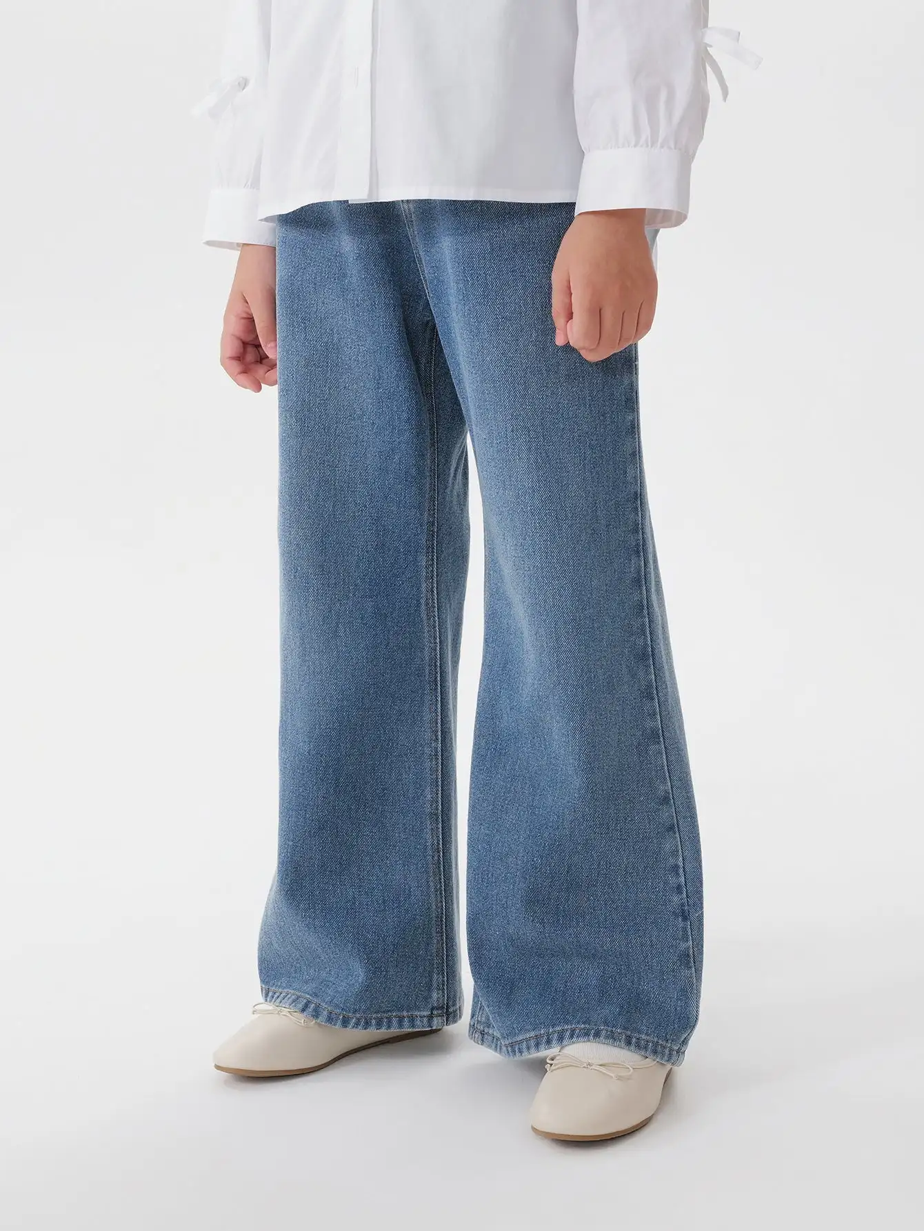 

MARC & JANIE Big Kids Girl Casual Versatile Campus Pants Denim Micro Pants Jeans 551386
