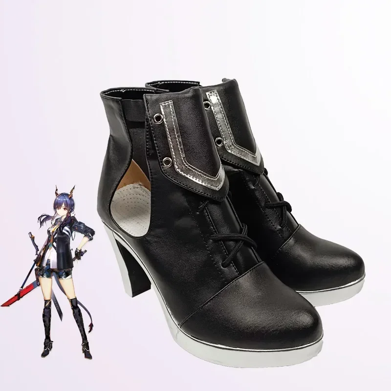 New Game Arknights Chen Cosplay Shoes Boots Anime Halloween Custom